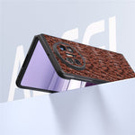ABEEL For Huawei Mate X5 Case Texture Genuine Cow Leather+PC Phone Cover