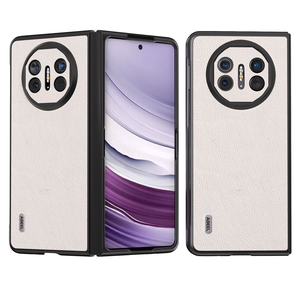 ABEEL för Huawei Mate X5-fodral Texturerat äkta koläder+PC Stötsäkert skal