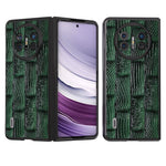 ABEEL For Huawei Mate X5 Case Mahjong Texture Genuine Cow Leather Back Phone Cover