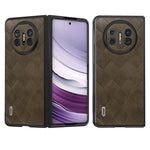 ABEEL For Huawei Mate X5 Case Grid Texture Leather Coated PC Phone Cover