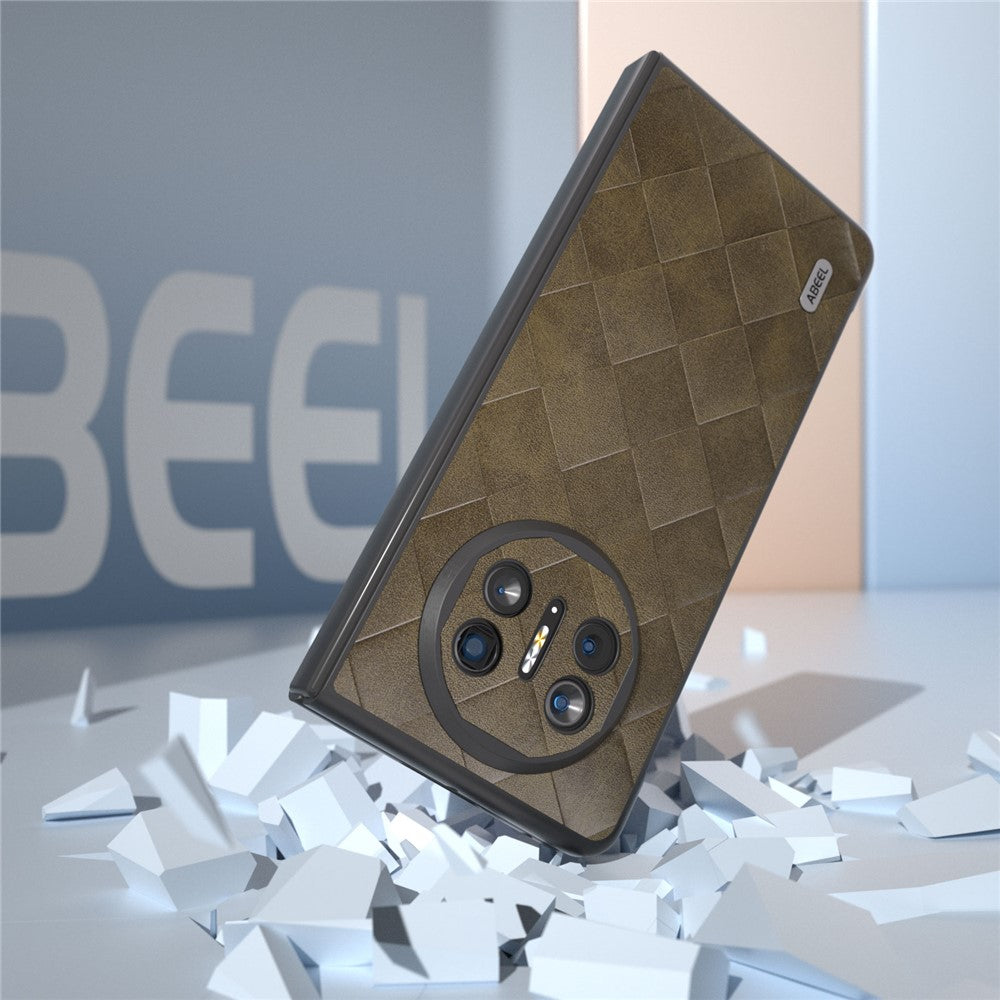 ABEEL For Huawei Mate X5 Case Grid Texture Leather Coated PC Phone Cover