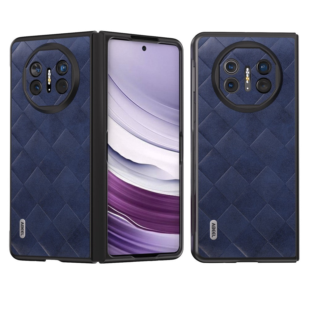 ABEEL For Huawei Mate X5 Case Grid Texture Leather Coated PC Phone Cover