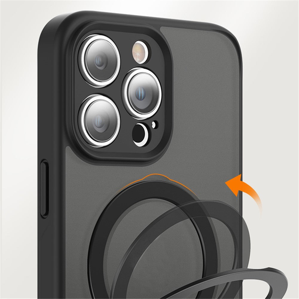 For iPhone 15 Pro Phone Case TPU+Acrylic Kickstand Drop Protection Cover