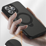 For iPhone 15 Pro Phone Case TPU+Acrylic Kickstand Drop Protection Cover