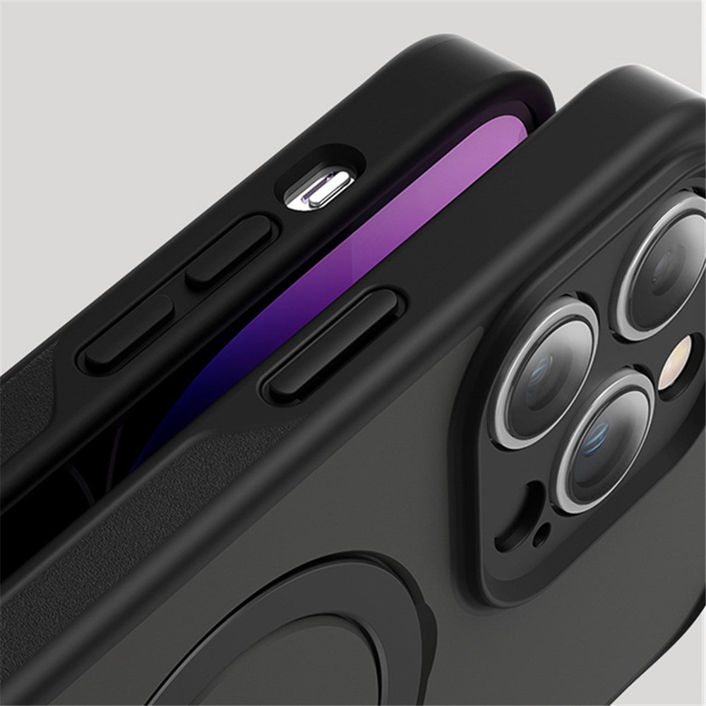 For iPhone 15 Pro Phone Case TPU+Acrylic Kickstand Drop Protection Cover