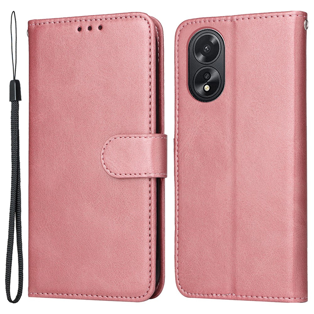 For Oppo A38 4G Case Wallet Phone Stand Shell PU Leather Cover with Calf Texture