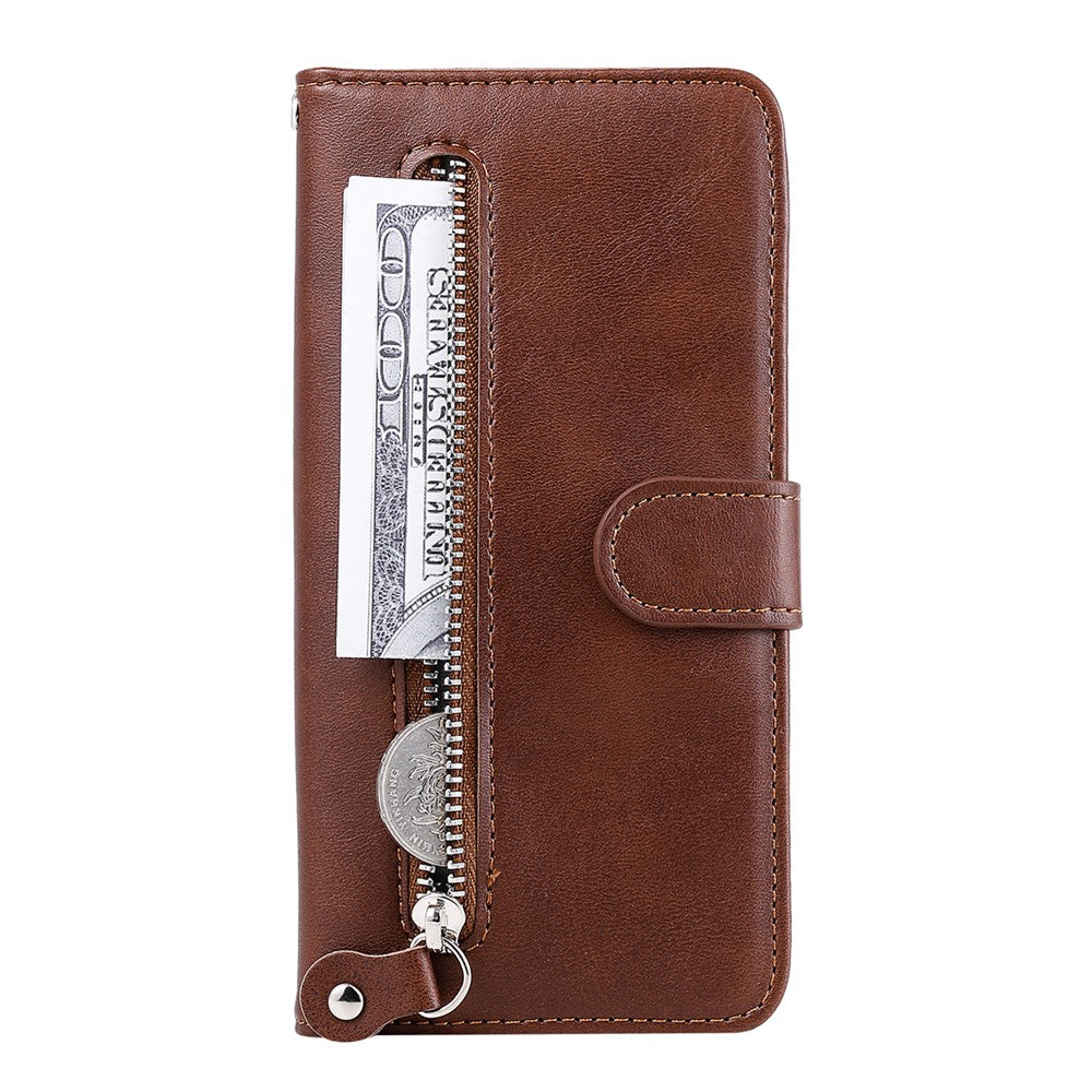 For Huawei Mate 60 Pro Case Shockproof Calf Texture Zipper Wallet Stand Smartphone Cover