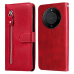 For Huawei Mate 60 Pro Case Shockproof Calf Texture Zipper Wallet Stand Smartphone Cover