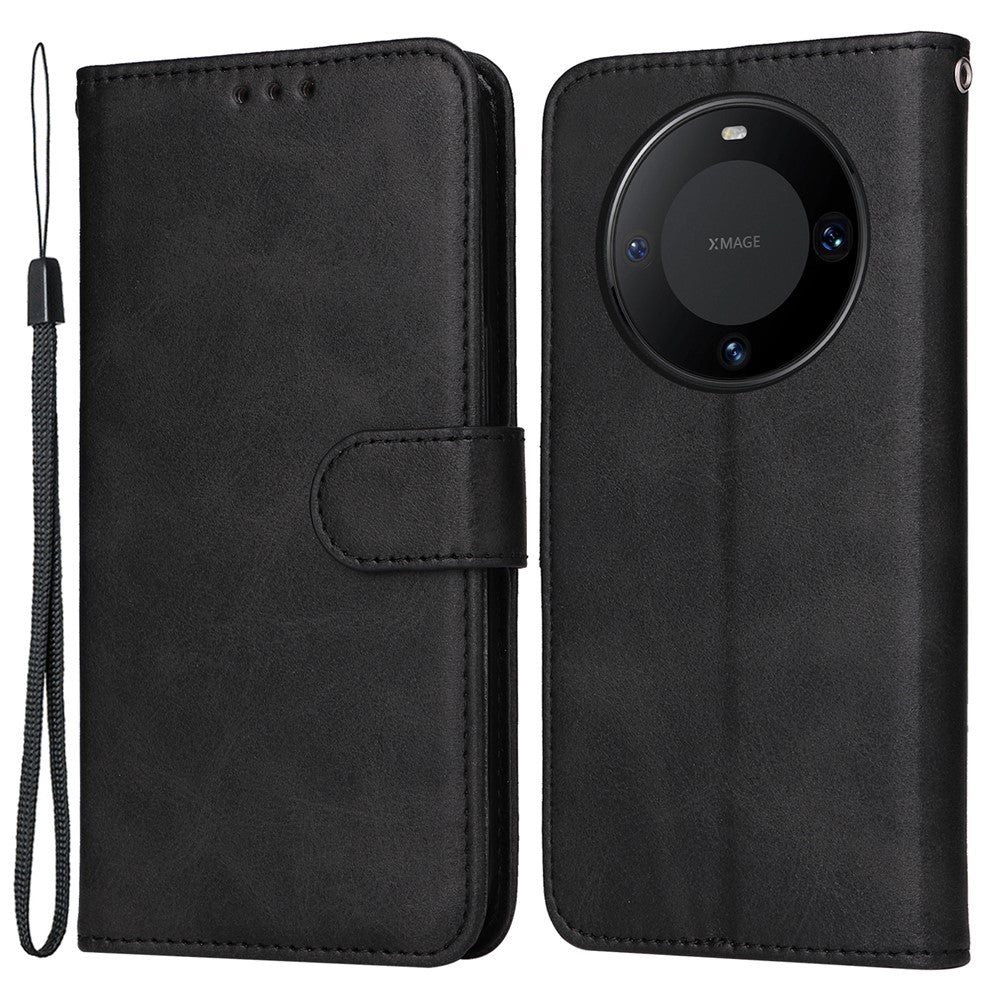 For Huawei Mate 60 Pro Case Calf Texture Wallet Stand PU Leather Protection Cell Phone Cover
