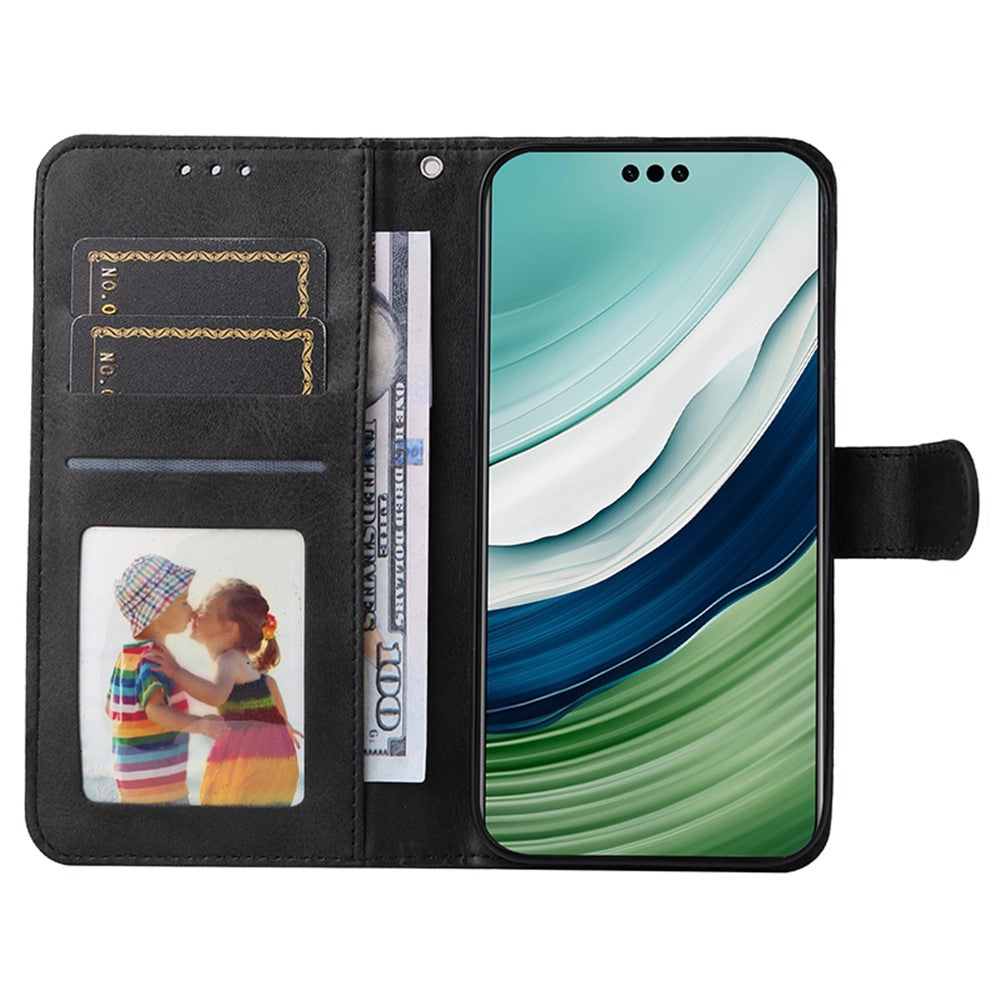 For Huawei Mate 60 Pro Case Calf Texture Wallet Stand PU Leather Protection Cell Phone Cover
