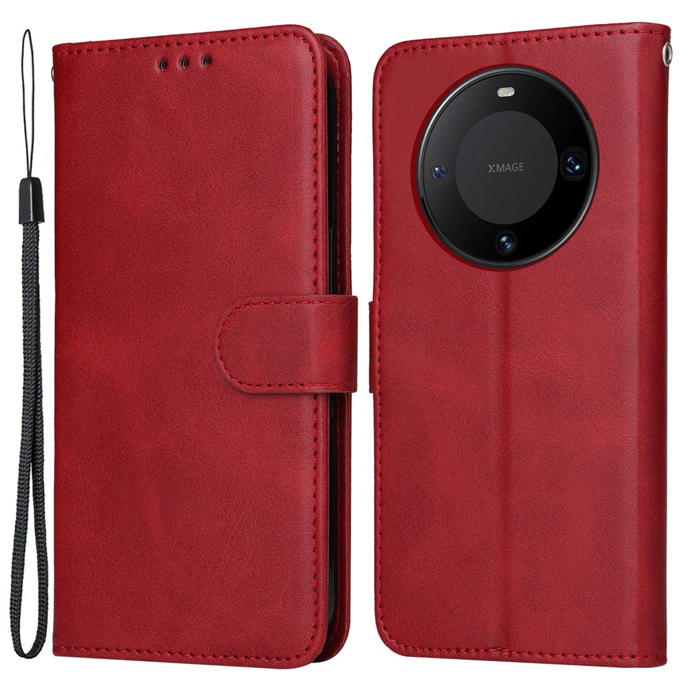 For Huawei Mate 60 Pro Case Calf Texture Wallet Stand PU Leather Protection Cell Phone Cover