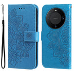 For Huawei Mate 60 Pro Case Floral Pattern PU Leather Wallet Stand Phone Cover