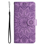 For Huawei Mate 60 Pro Case Wallet Stand Shell PU Leather Sunflower Imprinted Phone Cover