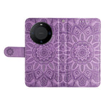 For Huawei Mate 60 Pro Case Wallet Stand Shell PU Leather Sunflower Imprinted Phone Cover