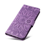 For Huawei Mate 60 Pro Case Wallet Stand Shell PU Leather Sunflower Imprinted Phone Cover