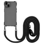 For iPhone 14 Plus Case Shockproof TPU Cell Phone Cover Shell with Lanyard