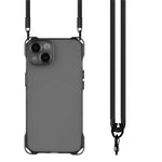 For iPhone 14 Plus Case Shockproof TPU Cell Phone Cover Shell with Lanyard