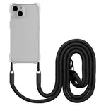 For iPhone 14 Plus Case Shockproof TPU Cell Phone Cover Shell with Lanyard