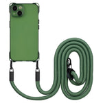 For iPhone 14 Plus Case Shockproof TPU Cell Phone Cover Shell with Lanyard