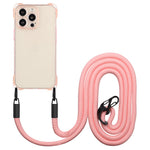 For iPhone 14 Pro Case Four Corners Drop Protection TPU Shell Cover with Hanging Rope