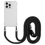 For iPhone 14 Pro Case Four Corners Drop Protection TPU Shell Cover with Hanging Rope