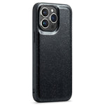 DG.MING For iPhone 12 Pro Case PU Leather Coated PC+TPU Shell Glitter Phone Cover