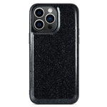 DG.MING For iPhone 12 Pro Case PU Leather Coated PC+TPU Shell Glitter Phone Cover