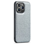 DG.MING For iPhone 12 Pro Case PU Leather Coated PC+TPU Shell Glitter Phone Cover