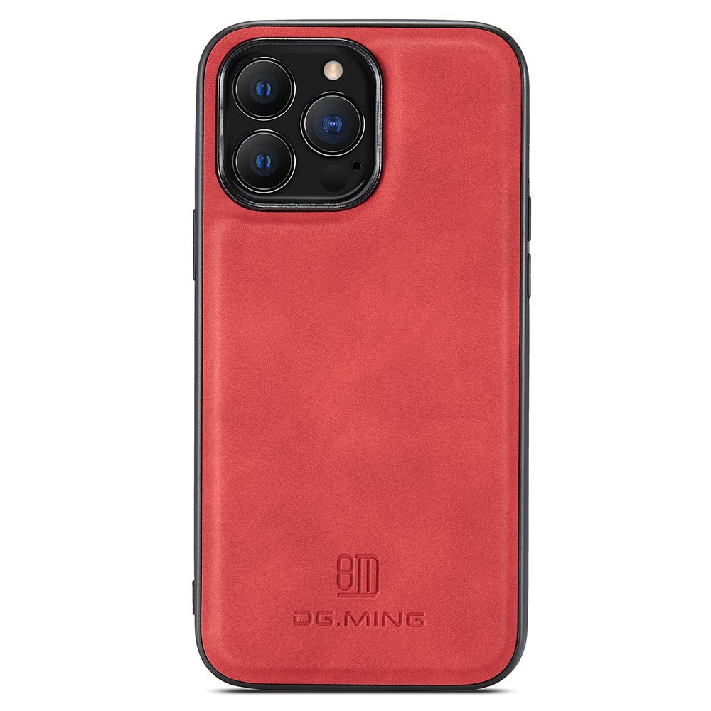 DG.MING Til iPhone 12 / 12 Pro Etui Faldsikker PU Læder+PC+TPU Bagcover