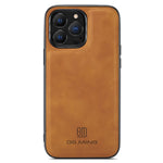DG.MING Til iPhone 12 / 12 Pro Etui Faldsikker PU Læder+PC+TPU Bagcover