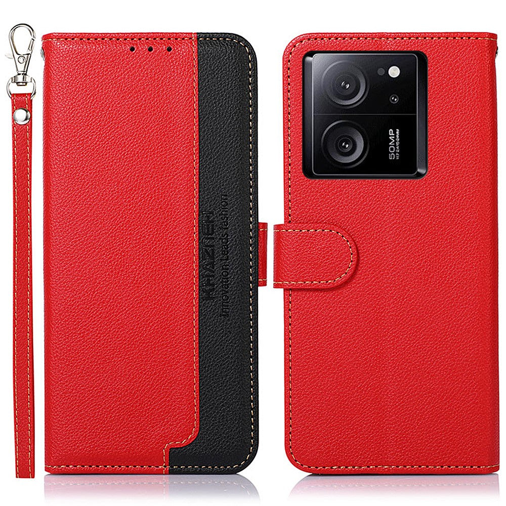 KHAZNEH For Xiaomi 13T / 13T Pro / Redmi K60 Ultra Case RFID Blocking Leather Case with Stand Wallet