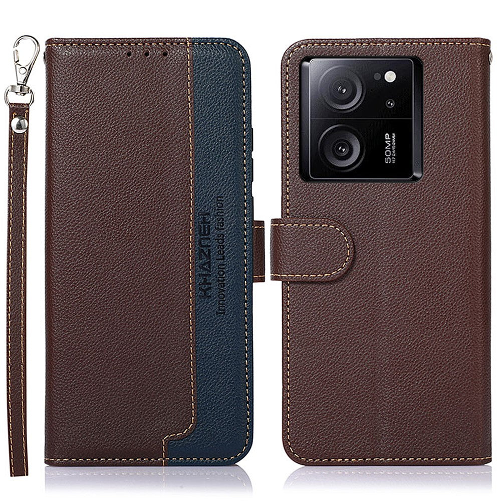 KHAZNEH For Xiaomi 13T / 13T Pro / Redmi K60 Ultra Case RFID Blocking Leather Case with Stand Wallet