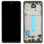 Til Samsung Galaxy A52 4G A525 / A52 5G A526 / A52s 5G A528 Grade C OLED-skærm og digitizer-enhed + ramme (uden logo)