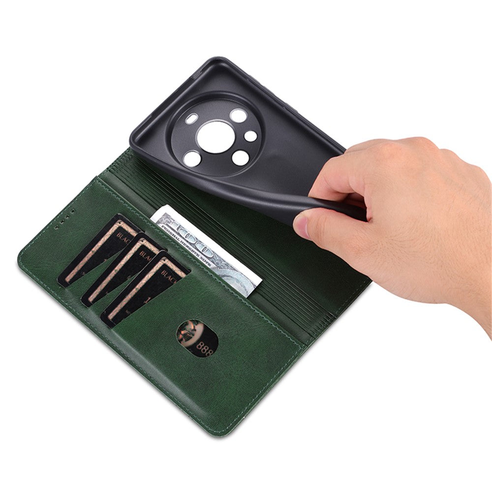 AZNS For Huawei Mate 60 Pro Case Magnetic Clousre Wallet Leather Cover