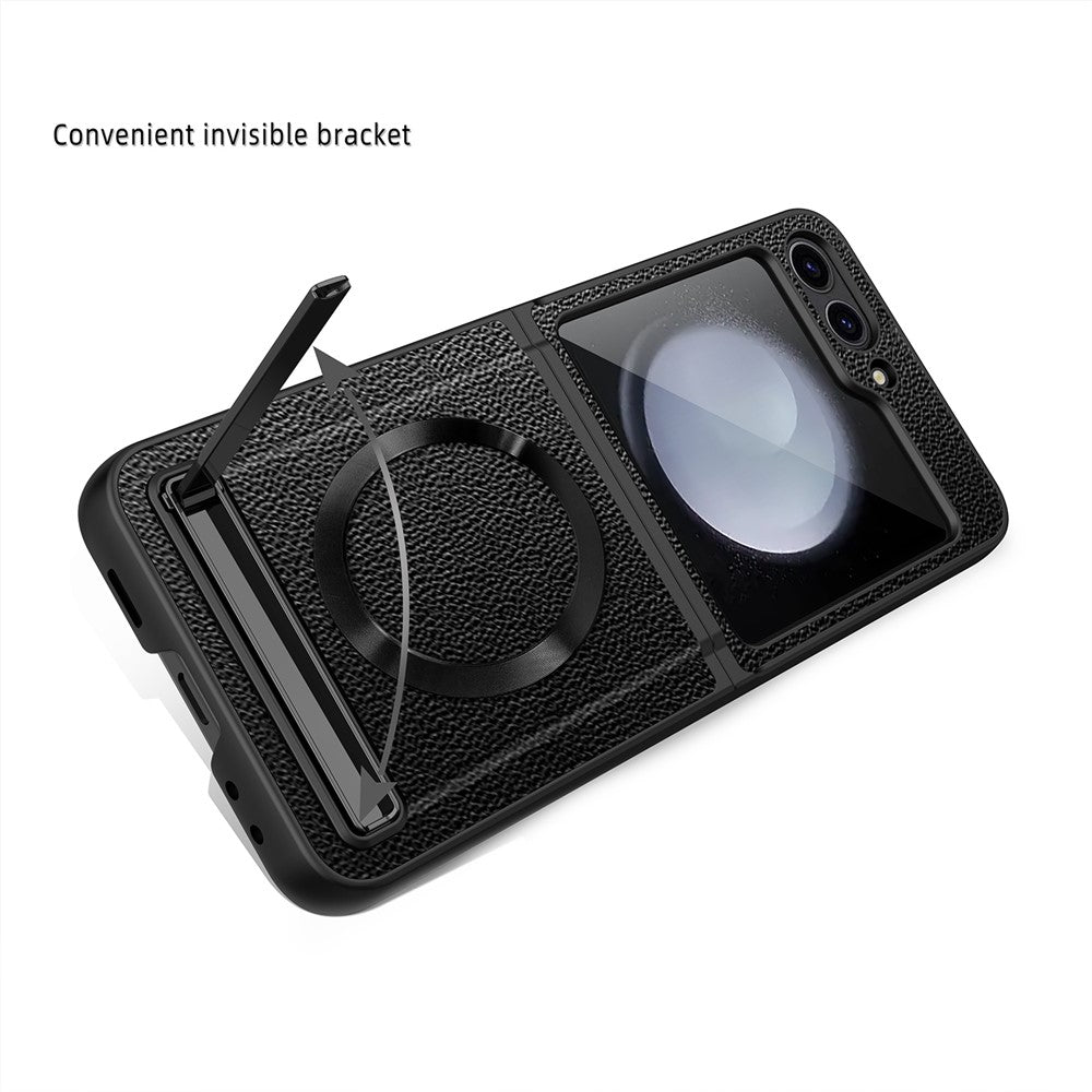 For Samsung Galaxy Z Flip5 5G Kickstand Case Hard PC Phone Cover Magnetic Case