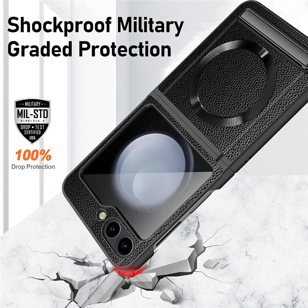 For Samsung Galaxy Z Flip5 5G Kickstand Case Hard PC Phone Cover Magnetic Case