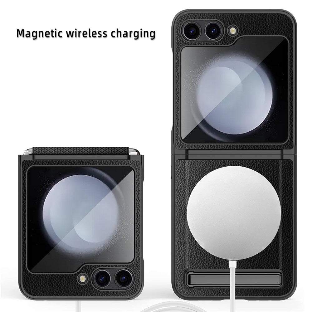 For Samsung Galaxy Z Flip5 5G Kickstand Case Hard PC Phone Cover Magnetic Case