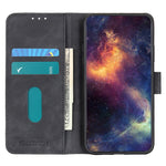 KHAZNEH For Oppo A38 4G Case Anti-Scratch Retro Texture Stand Leather Phone Cover