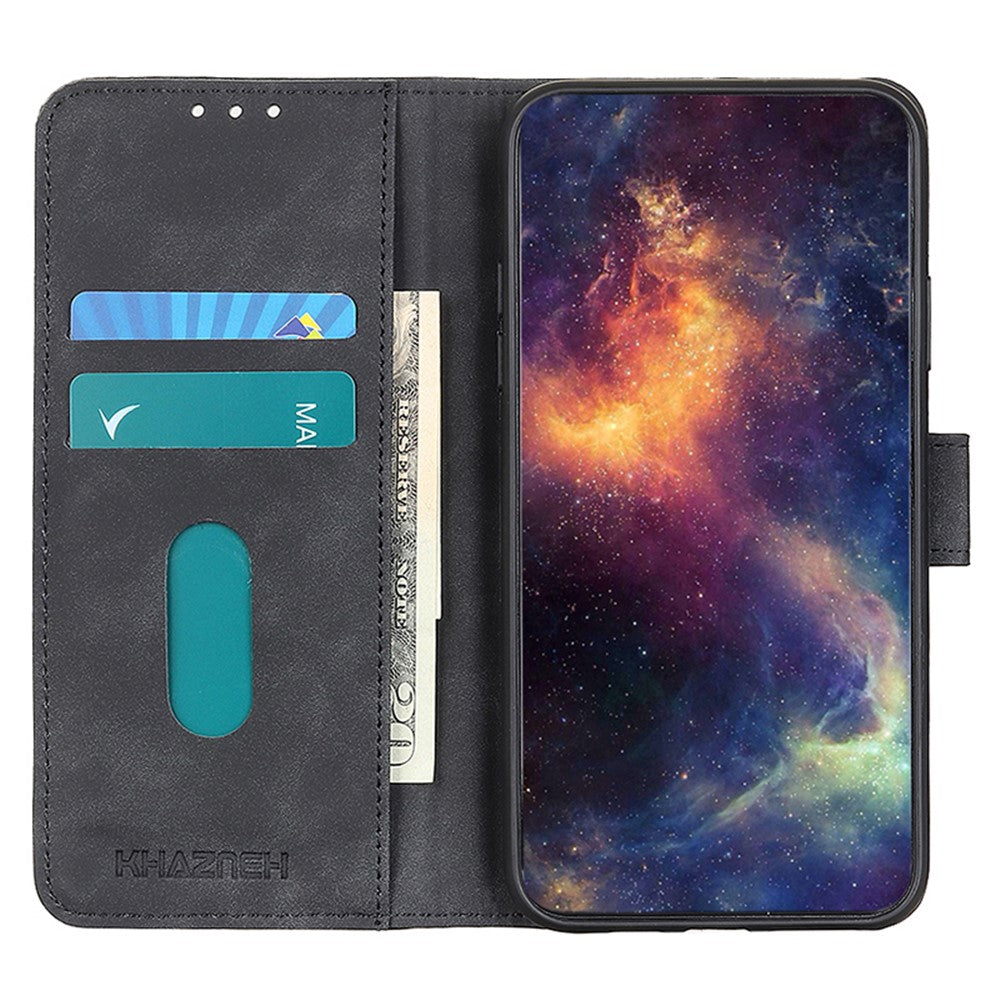 KHAZNEH For Oppo A38 4G Case Anti-Scratch Retro Texture Stand Leather Phone Cover