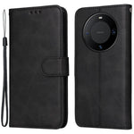 For Huawei Mate 60 Case Calf Texture Wallet Stand PU Leather Slim-fit Phone Cover