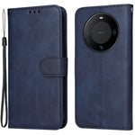 For Huawei Mate 60 Case Calf Texture Wallet Stand PU Leather Slim-fit Phone Cover