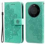 For Huawei Mate 60 Case Floral Pattern PU Leather Wallet Stand Phone Cover