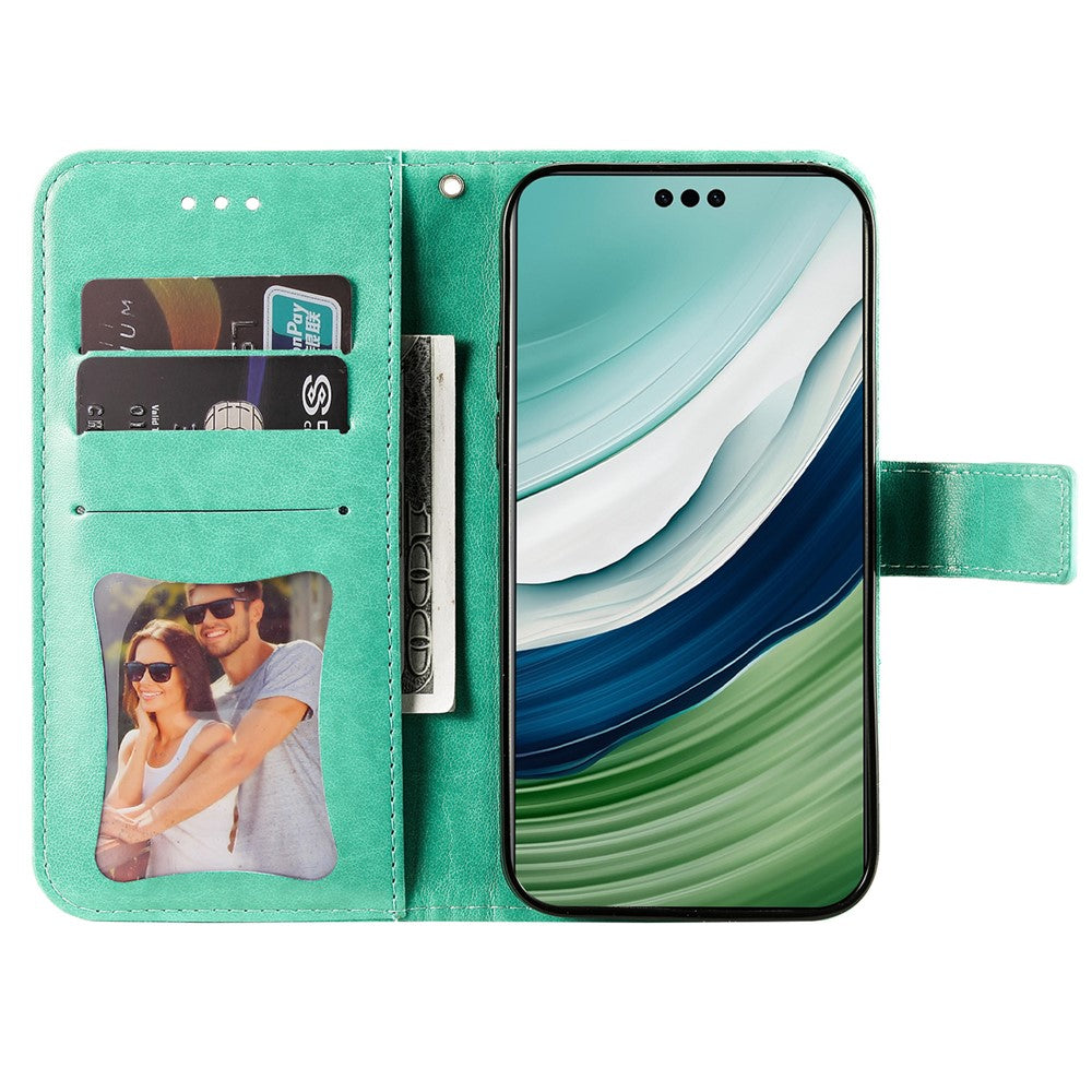 For Huawei Mate 60 Case Floral Pattern PU Leather Wallet Stand Phone Cover