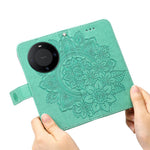 For Huawei Mate 60 Case Floral Pattern PU Leather Wallet Stand Phone Cover