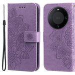 For Huawei Mate 60 Case Floral Pattern PU Leather Wallet Stand Phone Cover
