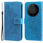 For Huawei Mate 60 Case Floral Pattern PU Leather Wallet Stand Phone Cover