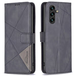BINFEN COLOR til Samsung Galaxy A05s 4G Telefonetuier Pung Stand Geometri Præg Lædercover