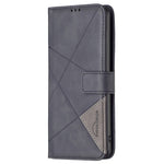 BINFEN COLOR til Samsung Galaxy A05s 4G Telefonetuier Pung Stand Geometri Præg Lædercover