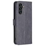 BINFEN COLOR til Samsung Galaxy A05s 4G Telefonetuier Pung Stand Geometri Præg Lædercover