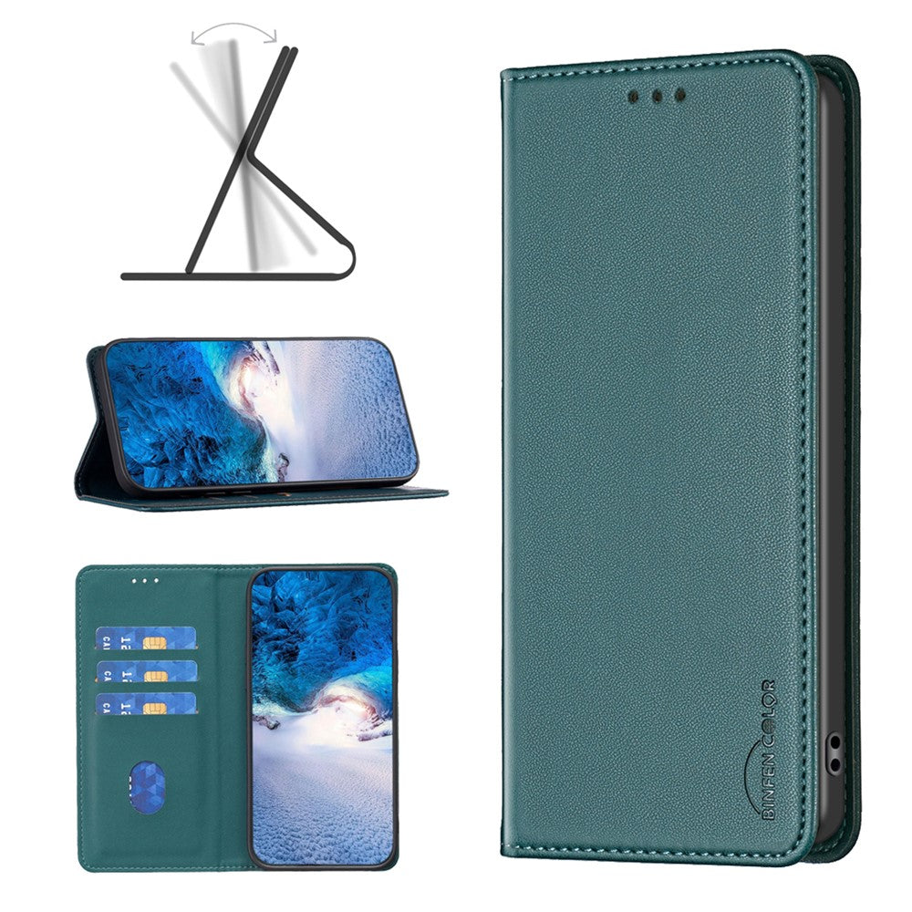 BINFEN COLOR BF18 For Samsung Galaxy A05s 4G Case Card Holder Phone Pouch PU Leather Stand Cover